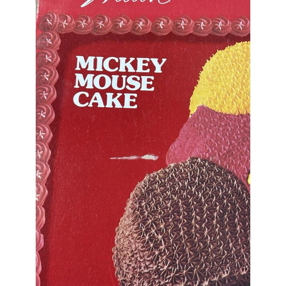 Vintage Mickey Mouse Cake Pan Wilton Box Disney Baking Bakeware Instructions 70s